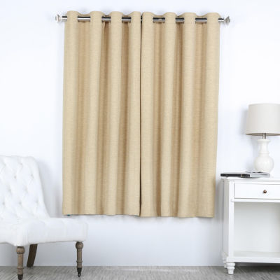 Exclusive Fabrics & Furnishing Bellino Textured Grommet Top Light-Filtering Single Curtain Panel