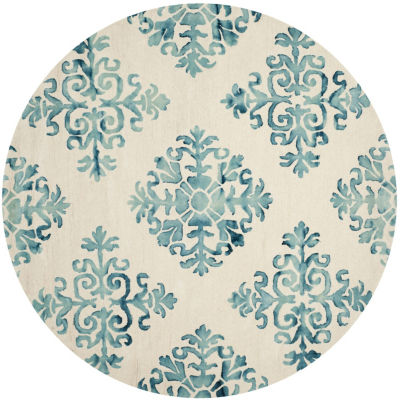 Safavieh Dip Dye Collection Durward Floral Round Area Rug