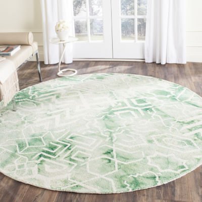 Safavieh Dip Dye Collection Venice Chevron Round Area Rug