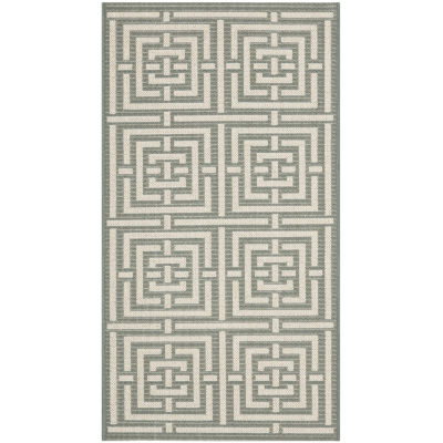 Safavieh Courtyard Collection Varvara Geometric Indoor/Outdoor Area Rug