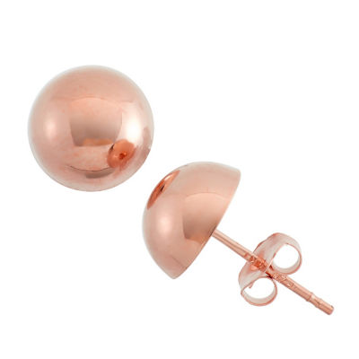 14K Rose Gold 8mm Ball Stud Earrings