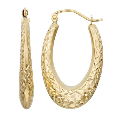 14K Gold 25mm Hoop Earrings