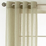 Home Expressions Crushed Voile Sheer Grommet Top Curtain Panel
