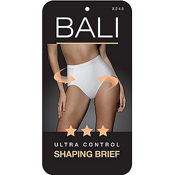 Bali Women's Shapewear Seamless Brief Ultra Control 2-Pack, Black