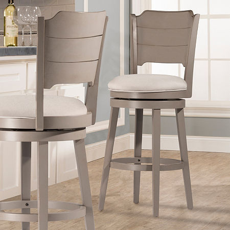 Clarion Swivel Barstool, One Size, Gray