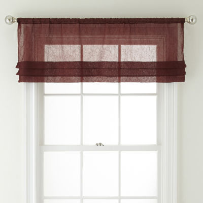 Home Expressions Crushed Voile Rod Pocket Tailored Valance