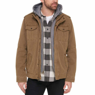Levi's® Hooded Cotton Trucker With Sherpa Lining