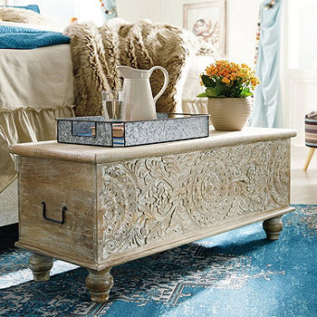 Signature Design by Ashley® Fossil Ridge Storage Bench, Color: Beige -  JCPenney