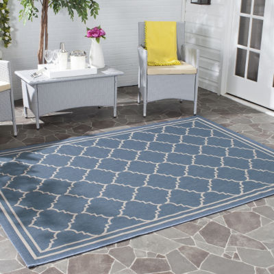 Safavieh Courtyard Collection Skin Geometric Indoor/Outdoor Area Rug