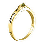 Womens Simulated Multi Color Stone 10K Gold Stackable Ring