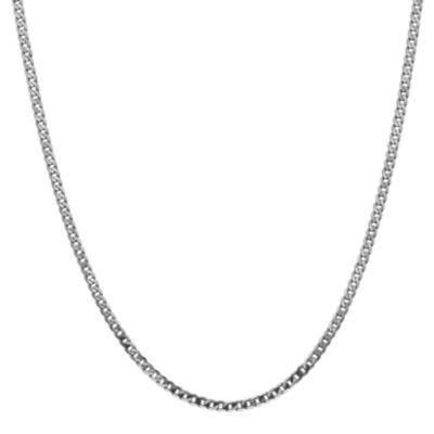 14K Gold Inch Solid Curb Chain Necklace