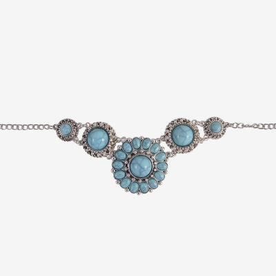 Mixit Silver Tone 18 Inch Statement Necklace