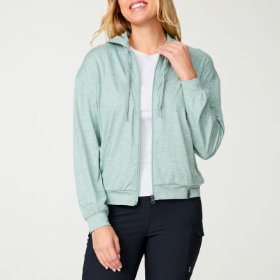 Free Country Womens Long Sleeve Moisture Wicking Zipper Active Hoodie