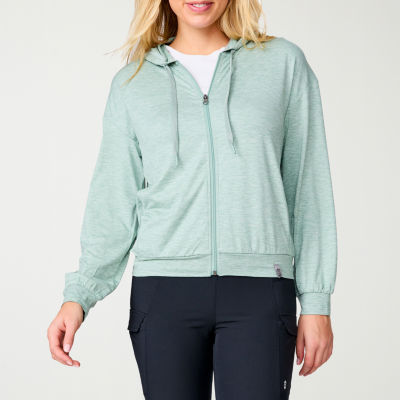 Free Country Womens Long Sleeve Moisture Wicking Zipper Active Hoodie