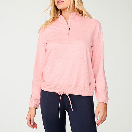 Free Country Womens Long Sleeve Zipper Active Hoodie, Xx-large, Pink