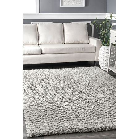 NuLoom Cuellar Chevron Shaggy Rectangular Rug, One Size, White