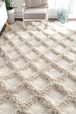 nuLoom Francene Diamond Trellis Shaggy RectangularRug