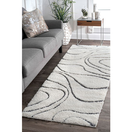 NuLoom Carolyn Modern Waves Indoor Outdoor Rectangular Runner, One Size, Beige