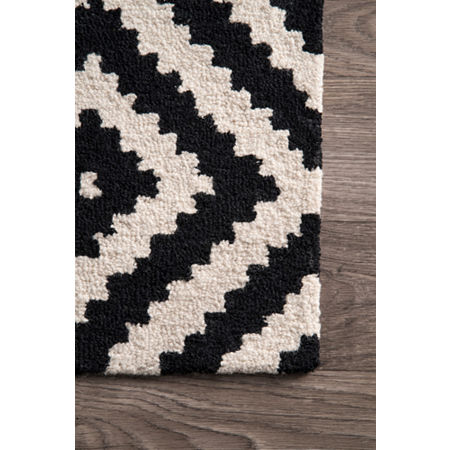 NuLoom Hand Tufted Kellee Rug, One Size, Black