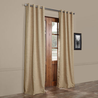Exclusive Fabrics & Furnishing Bellino Textured Grommet Top Light-Filtering Single Curtain Panel