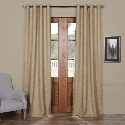 Exclusive Fabrics & Furnishing Bellino Textured Grommet Top Light-Filtering Single Curtain Panel