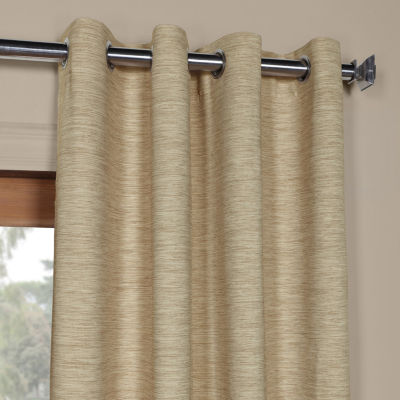Exclusive Fabrics & Furnishing Bellino Textured Light-Filtering Grommet Top Single Curtain Panel