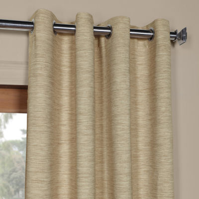 Exclusive Fabrics & Furnishing Bellino Textured Grommet Top Light-Filtering Single Curtain Panel