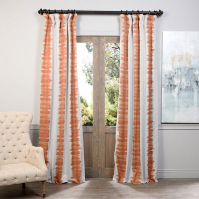 Exclusive Fabrics & Furnishing Flambe Rod Pocket Back Tab Light-Filtering Single Curtain Panel