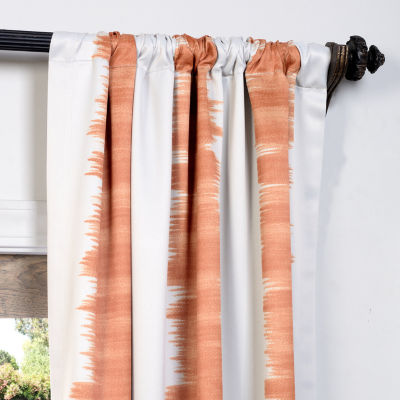 Exclusive Fabrics & Furnishing Flambe Rod Pocket Back Tab Light-Filtering Single Curtain Panel