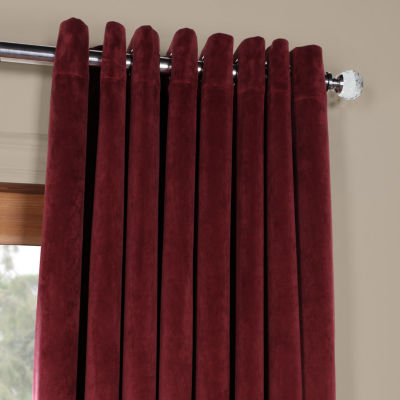 Exclusive Fabrics & Furnishing Signature Extra Wide Velvet Grommet Top Energy Saving Blackout Single Curtain Panels
