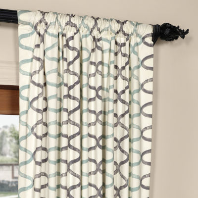Exclusive Fabrics & Furnishing Illusions 100% Cotton Rod Pocket Back Tab Energy Saving Light-Filtering Single Curtain Panel