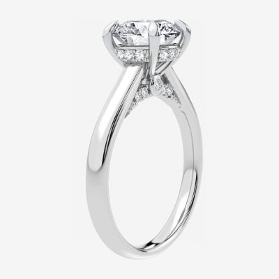 G-H / SI1-SI2) Womens CT. T.W. Lab Grown White Diamond 14K Gold Round Solitaire Engagement Ring