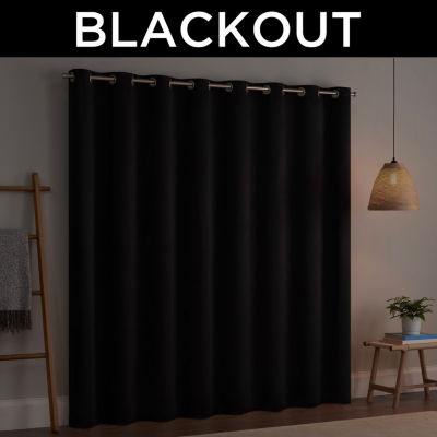 Eclipse Darrell Blackout Grommet Top Single Patio Door Curtain