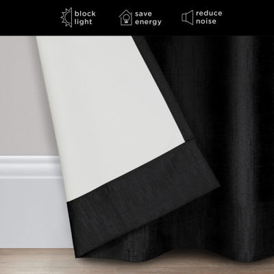 Eclipse Kendall Blackout Grommet Top Single Patio Door Curtain