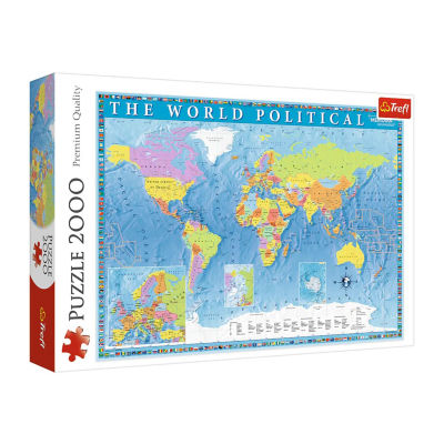 Trefl Puzzles - 2000 Piece Political Map Of The World Puzzle