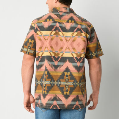 Frye and Co. Mens Short Sleeve Regular Fit Big and Tall Button-Down Shirt