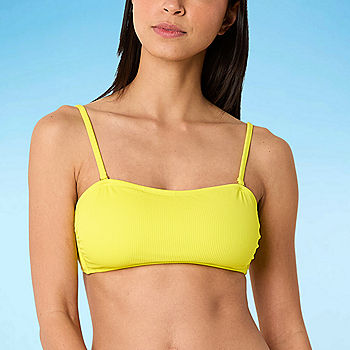 Decree Adjustable Straps Neon Bralette Bikini Swimsuit Top Juniors