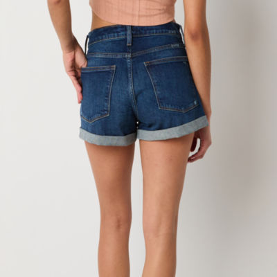 Arizona Womens High Rise Denim Short-Juniors