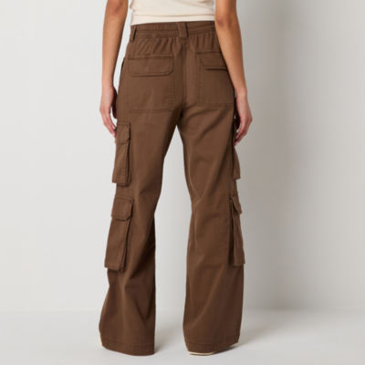 Arizona Womens High Rise Straight Cargo Pant-Juniors