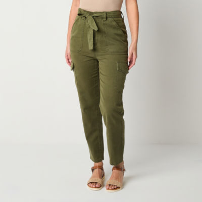 a.n.a Womens High Rise Straight Cargo Pant