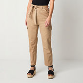 Dickies Womens High Rise Stretch Fabric Straight Cargo Pant-Juniors, Color:  Olive - JCPenney