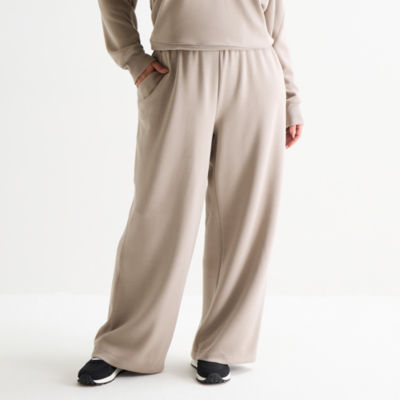 Xersion Womens Plus Scuba Luxe Open Hem Pant