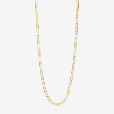 10K Gold Inch Hollow Curb Chain Necklace