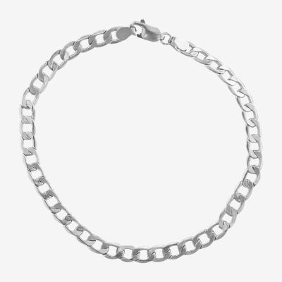 10K Gold 8- Inch Hollow Curb Chain Bracelet