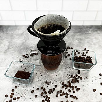 London Sip 6-Cup Stainless Steel Espresso Maker ,Black