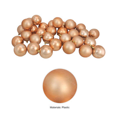 Northlight Brown 2-Finish Ball 32-pc. Christmas Ornament