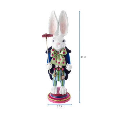 Kurt Adler 18-Inch Hollywood™ White Rabbit Alice in Wonderland Christmas Nutcracker