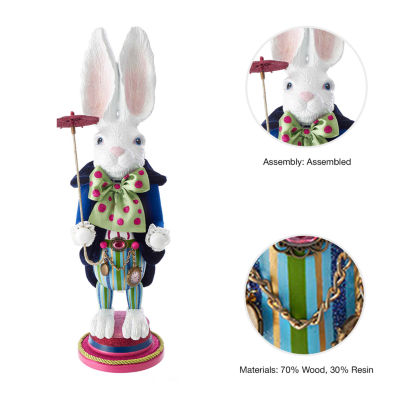 Kurt Adler 18-Inch Hollywood™ White Rabbit Alice in Wonderland Christmas Nutcracker