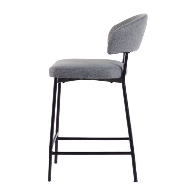 2-pc. Modern Curved Back Counter Stool