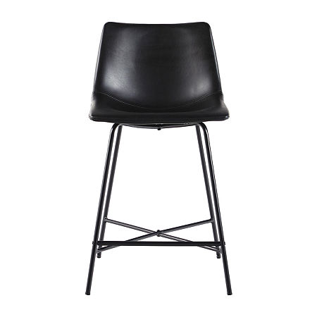 2-pc. Counter Height Upholstered Bar Stool, One Size, Black